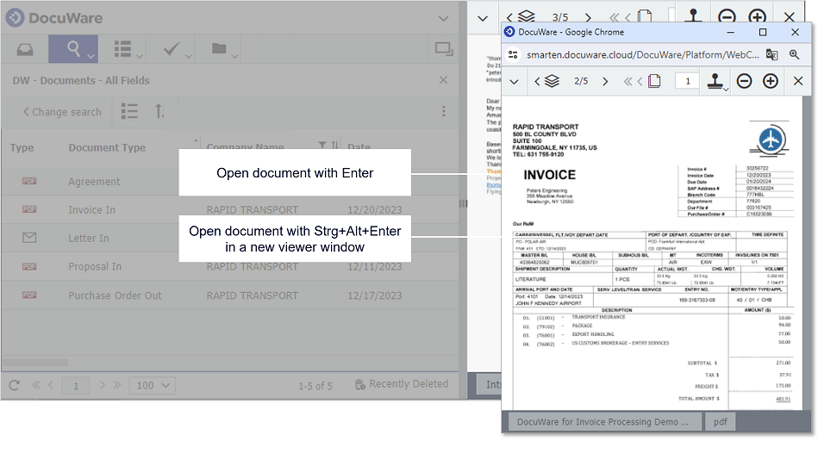 Open multiple documents